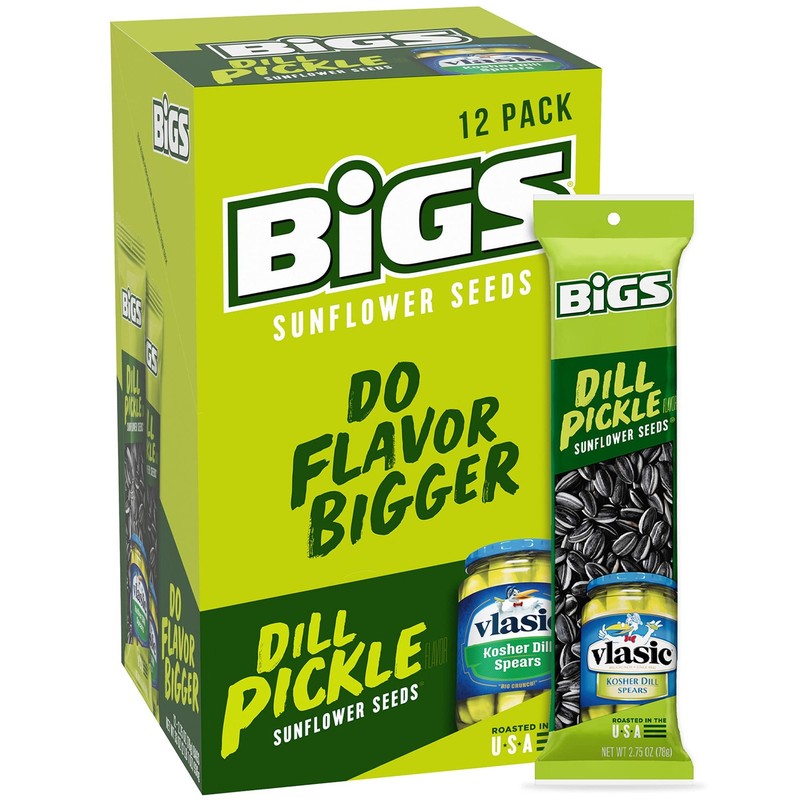 Sunflower Seeds, Vlasic Dill Pickle Flavor, 2.75 oz. (Pack of 12)
