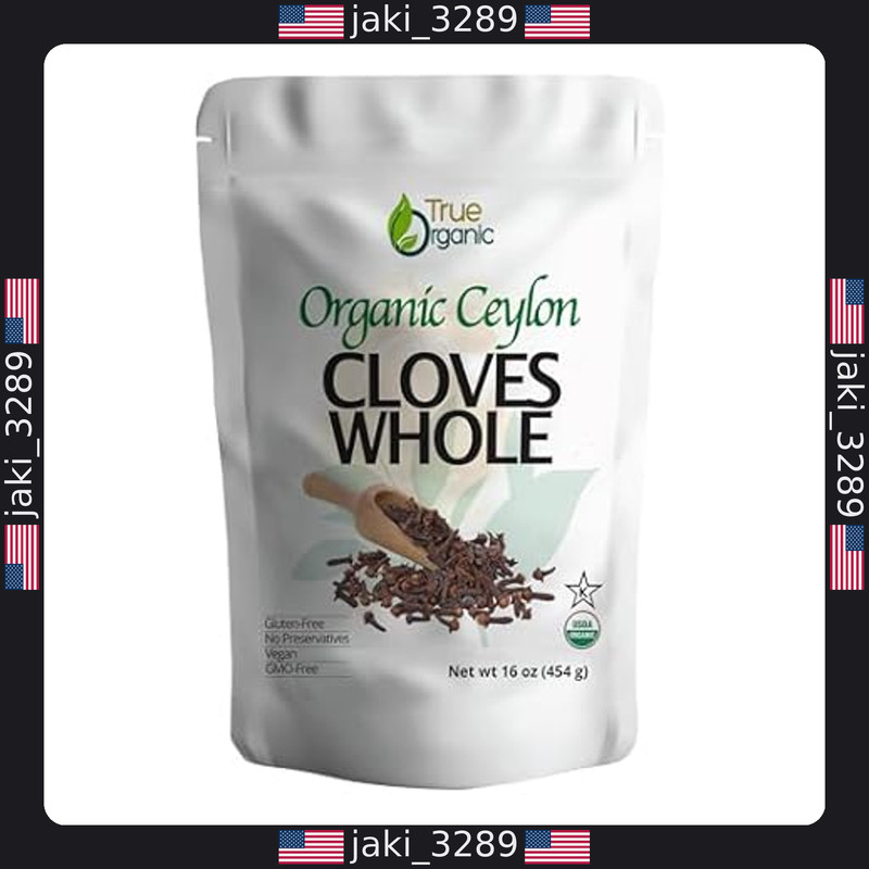 Premium Organic Ceylon Cloves – 1 lb Whole, USDA Organic & Kosher Certified