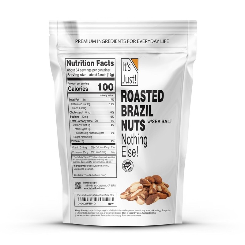 Gourmet 2lbs Roasted & Salted Brazil Nuts - High Selenium Snack, Packaged in USA gallery