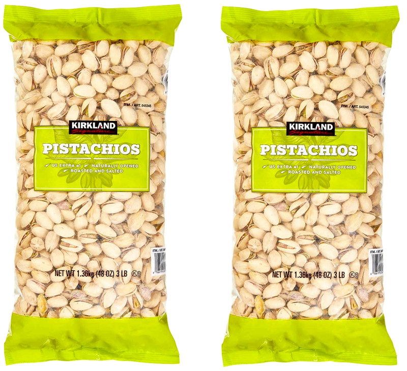 2 X Kirkland Signature In-Shell Pistachios 3 lbs *48 oz Roasted & Salted Yummy