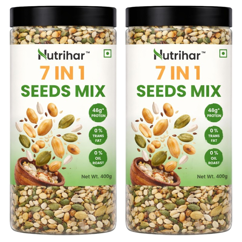Nutrihar 7 in 1 Roasted Seed Mix 1kg Superfood Power Mix Healthy Snack Pack