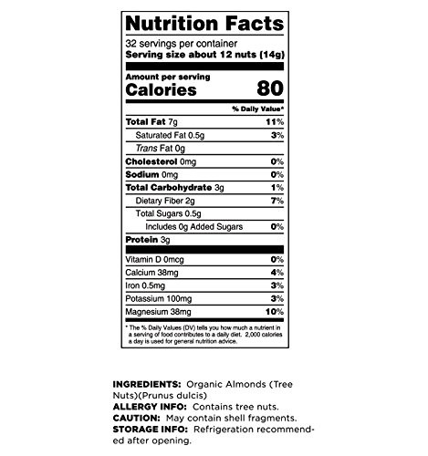 Raw Unpasteurized Organic Almonds (Sproutable), 1 Pound gallery