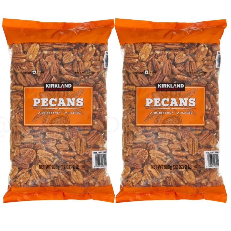 2 Packs Kirkland Signature Pecan Halves 32 oz Each Pack, Total 4 lbs