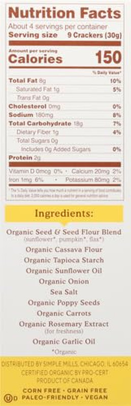 Organic Seed Crackers, Everything - Gluten Free, Vegan, Healthy Snacks, Paleo Fr gallery