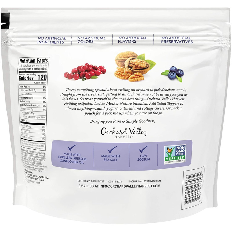 Orchard Valley Harvest Glazed Walnuts and Berries Salad Toppers, 0.85 Ounce Bags gallery