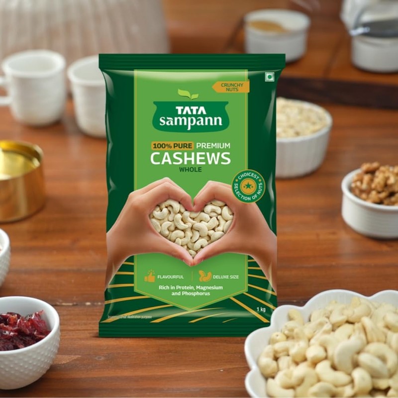 Tata Sampann Cashews Whole 1Kg |Deluxe Kaju Rich in Protein Magnesium Phosphorus gallery