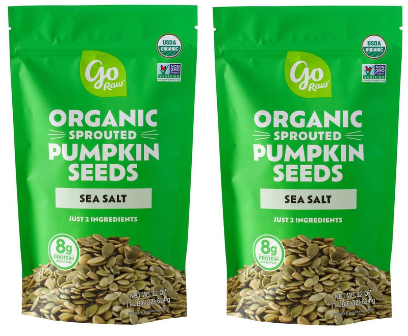 (2 Bags) Sprouted Organic Pumpkin Seeds with Sea Salt, 22 Ounce, 1.4 Lbs gallery