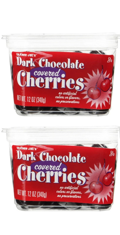 2X Packs Trader Joe’s Dark Chocolate Covered Cherries 12 oz each X 2
