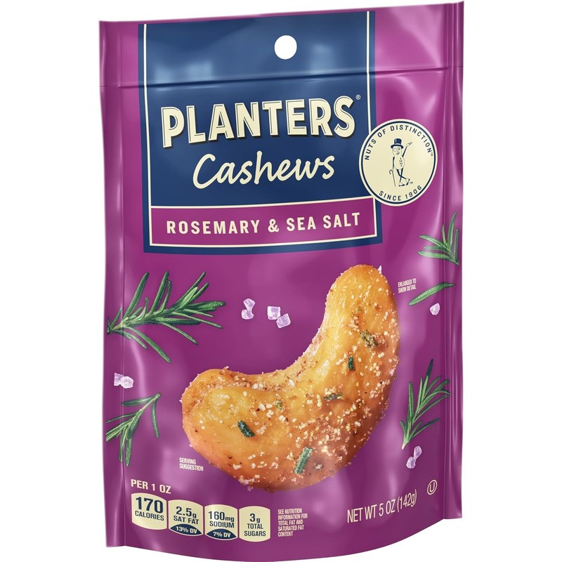 Rosemary Sea Salt Planters Cashews 5 Oz Roasted Party Snacks Cashew Nuts 2 Pack gallery