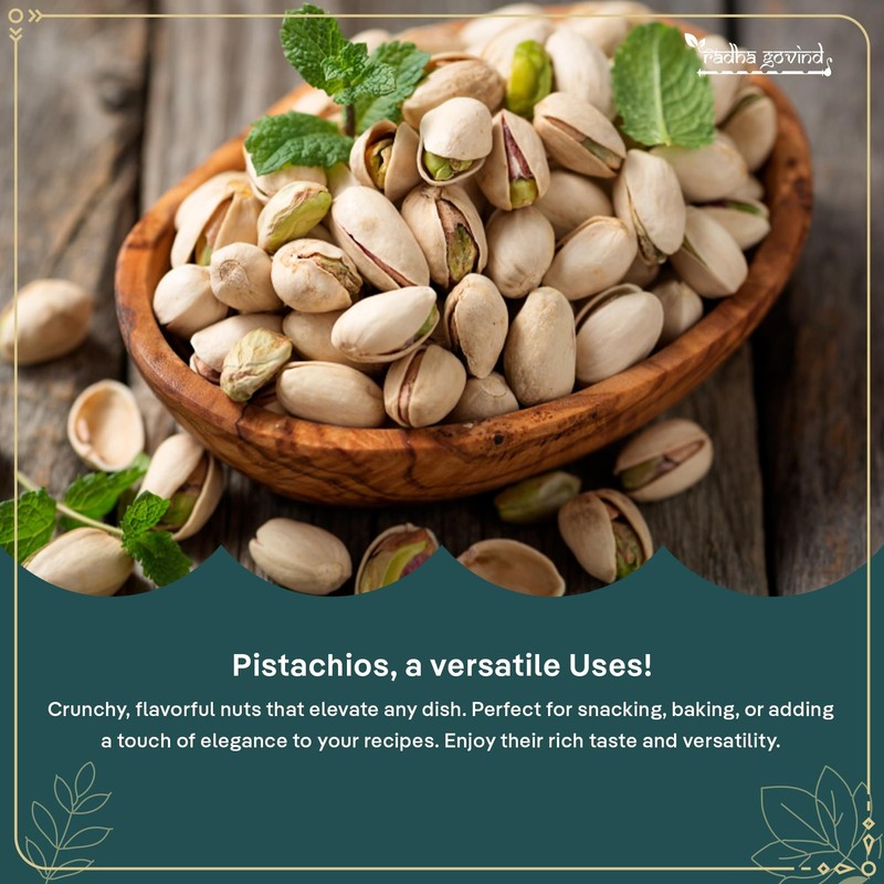 Radha Govind Roasted Salted Pistachios 500g | Premium Pista Healthy Snack Nuts gallery
