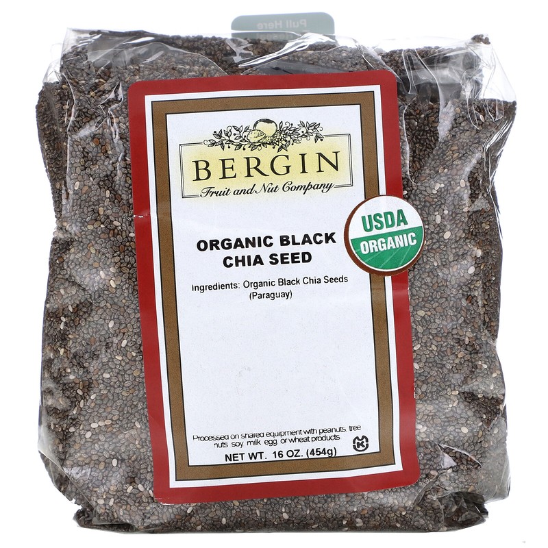 Bergin Fruit and Nut Company Organic Black Chia Seed 16 oz 454 g Organic