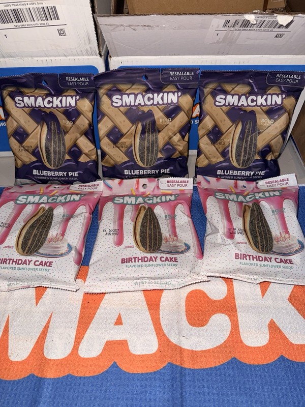 Smackin’ Sunflower Seeds – Birthday Cake & Blueberry Pie! Limited Editions!