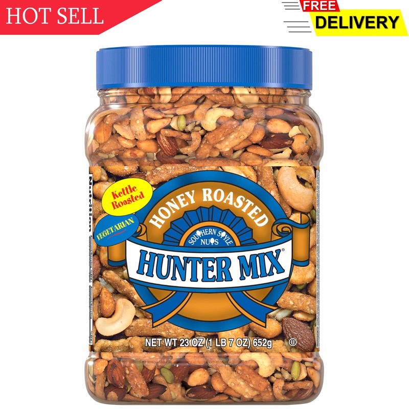 Southern Style Nuts Honey Roasted Hunter Mix, 23 Ounces, Sesame Sticks, Peanu...