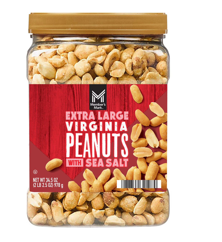 2 PACK - Member's Mark Extra Large Virginia Peanuts 34.5 oz. (Total 69 oz.) gallery