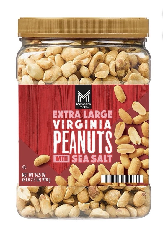 2 PACK - Member's Mark Extra Large Virginia Peanuts 34.5 oz. (Total 69 oz.) gallery
