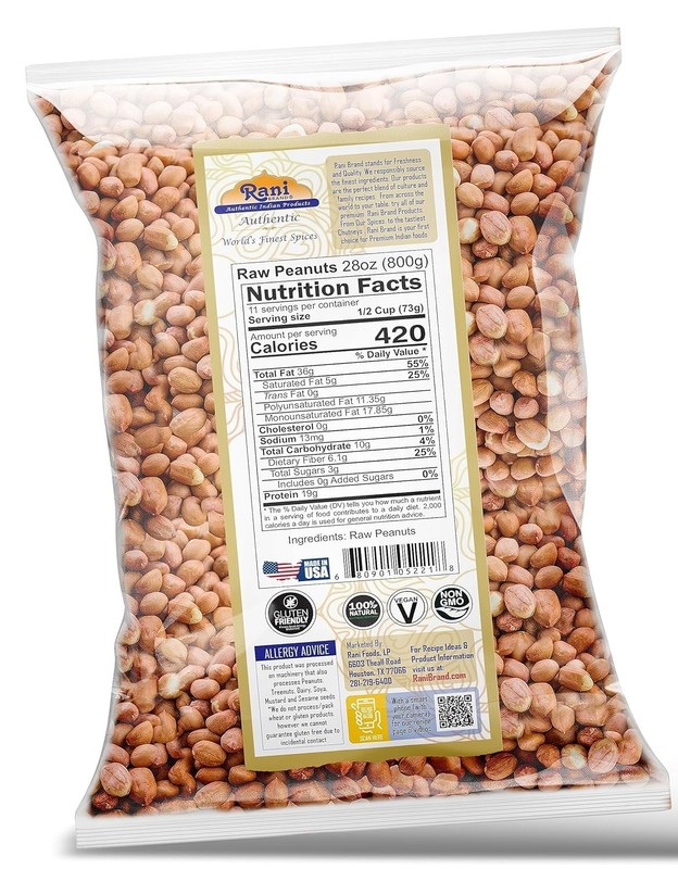 Rani Raw Whole Peanuts 28oz - Unsalted, & Kosher for Healthy Cooking gallery