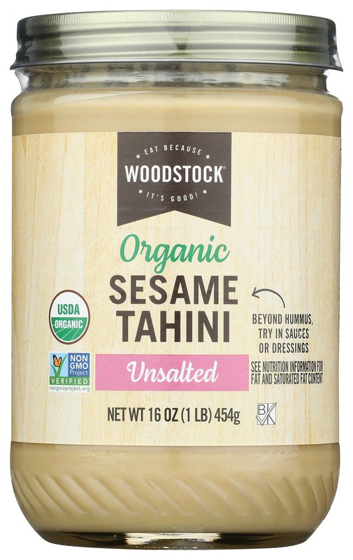 Unsalted Organic Sesame Tahini By Woodstock 16 Oz Seeds Salt 12 Pack gallery