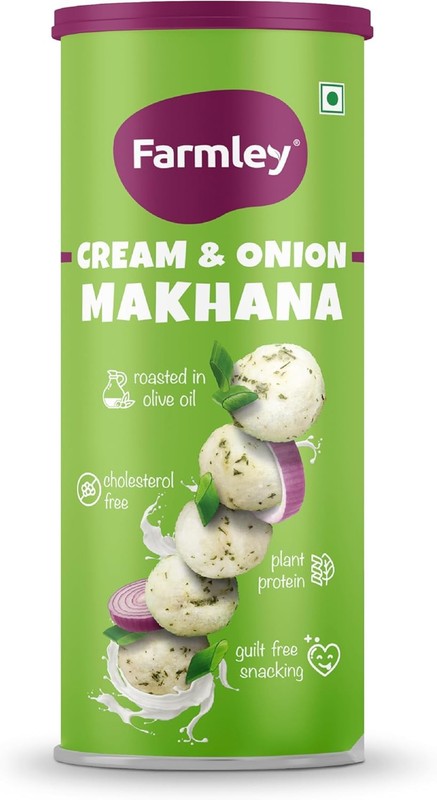 Roasted Creamy Onion Masala Makhana | Indian Fox Nuts | Salty Healthy Snack 77g