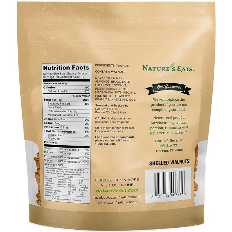 Delicious 16 Ounce Bag of California Walnuts - Perfect for Heart Health gallery