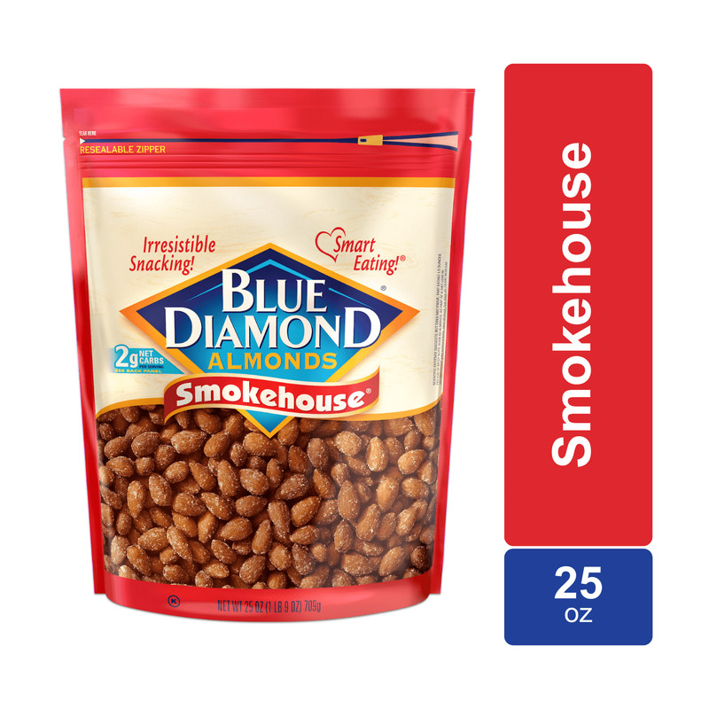 Smokehouse Flavored Snack Nuts Healthy On the Go Lunch 25 oz Resealable Bag