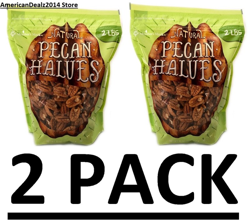 2 PACK – Member’s Mark Natural Pecan Halves 2 lbs (Total 4 lbs) FRESH!!