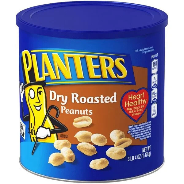 Planters Dry Roasted Peanuts, 3.25 lbs Cholesterol Free gallery