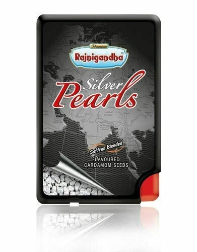 Rajnigandha Mouth Freshener Silver Pearls Flavored Cardamom Seed 5.75g Set Of 5 gallery