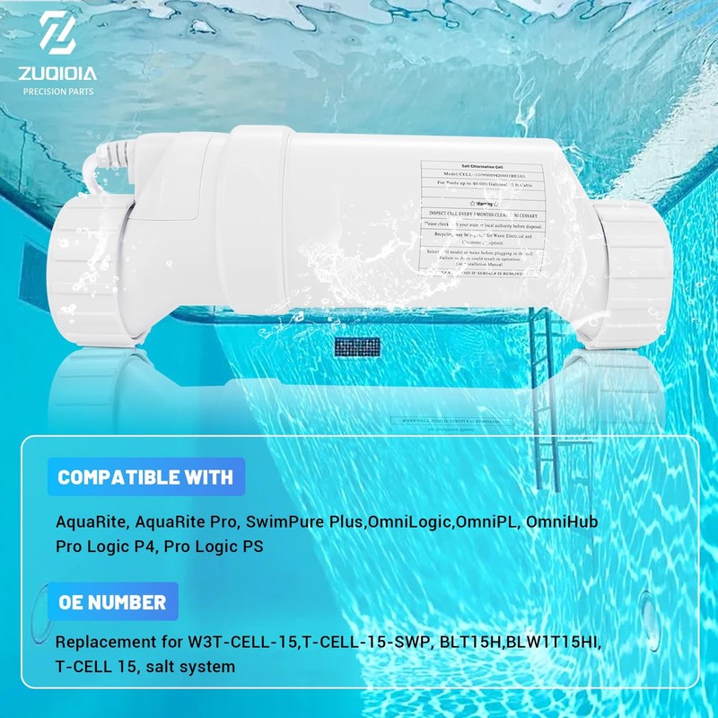 T-15 Salt Cell with Hayward Pool Turbo Chlorinator System Fit for AquaRite, A... gallery
