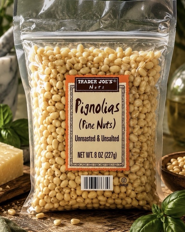 2 Packs New Trader Joe's Unroasted & Unsalted Pignolias Pine Nuts 8oz Each X 2