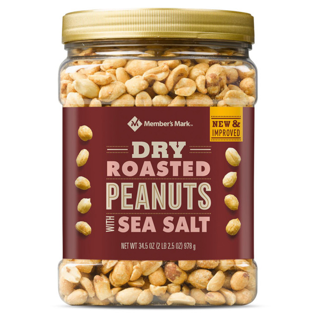 Member's Mark Dry Roasted Peanuts with Sea Salt (34.5 oz.) SHIPS FAST/FREE