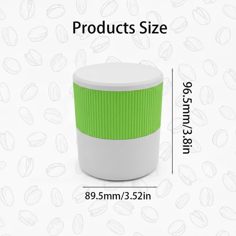 Portable Ribbed Pistachio & Sunflower Seed Spit Cup W/ Shell Compartment Handy gallery