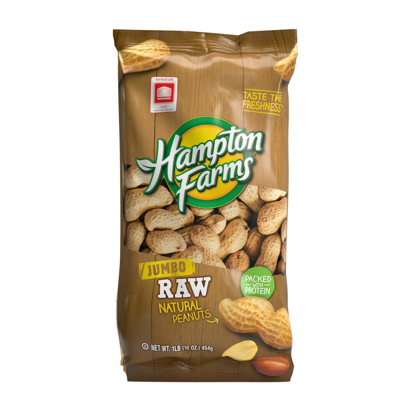 (2 pack) Hampton Farms Raw In-Shell Peanut Bag, 16 oz gallery