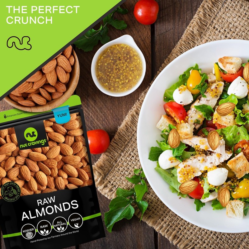 - Raw Whole Almonds, Unsalted, Shelled, (80oz - 5 LB) Bulk Nuts Packed Fresh ... gallery
