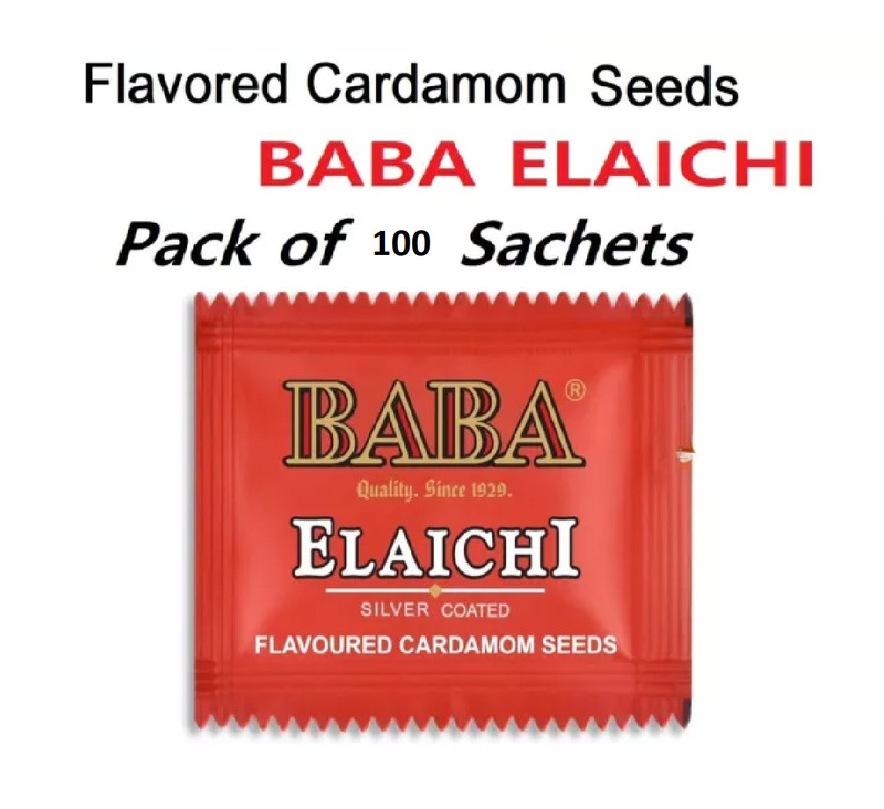 100Pcs Baba Elaichi Mouth Freshener Flavoured Cardamom Seeds 0.17g Each – F/S