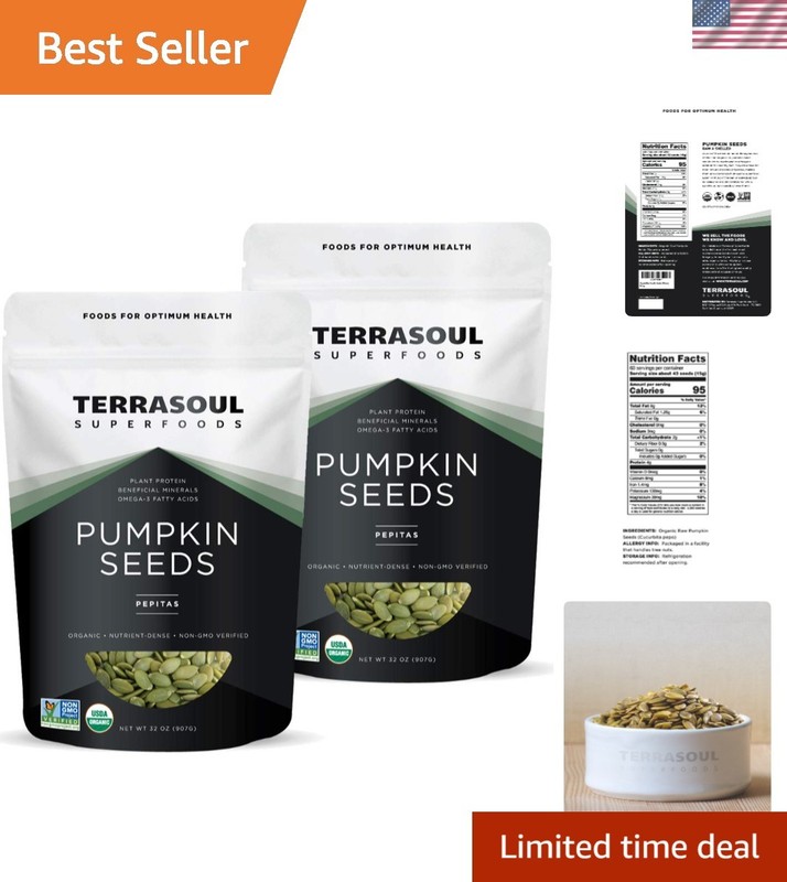 Organic Pumpkin Seeds, 4 Lbs – Quality, Fresh, Raw, Unsalted