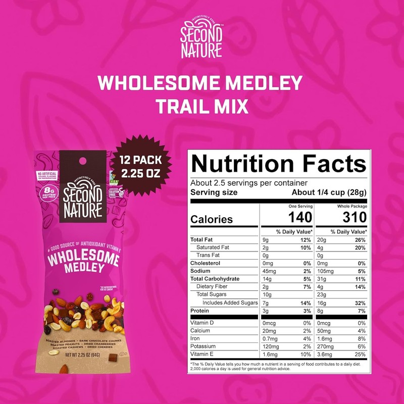 Wholesome Medley Trail Mix - 12 Gluten-Free Snack Packs of 2.25 oz Delights gallery