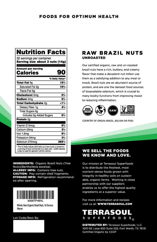 Terrasoul Superfoods Organic Brazil Nuts, 2 Lbs (2 Pack) - Raw | Unsalted | Rich gallery
