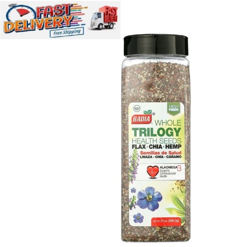 Badia Trilogy Health Seeds – Flax, Chia, Hemp Seed Blend