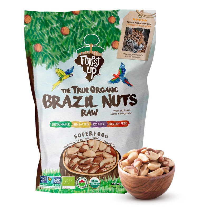 Snack The True Organic Brazil Nuts Medium Size 32 oz2lbs – Raw and Unsalted –…