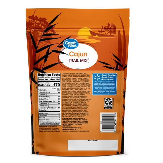 Great Value Cajun Trail Mix 27 oz Sweet Spicy Nut Snack Resealable Bag gallery