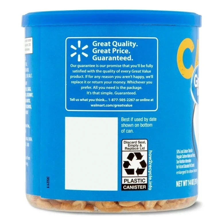 Great Value Lightly Salted Cashew Halves & Pieces, 14 oz New gallery