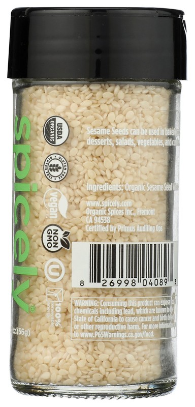 Organic White Sesame Seeds By Spicely 2 Oz 3 Pack gallery