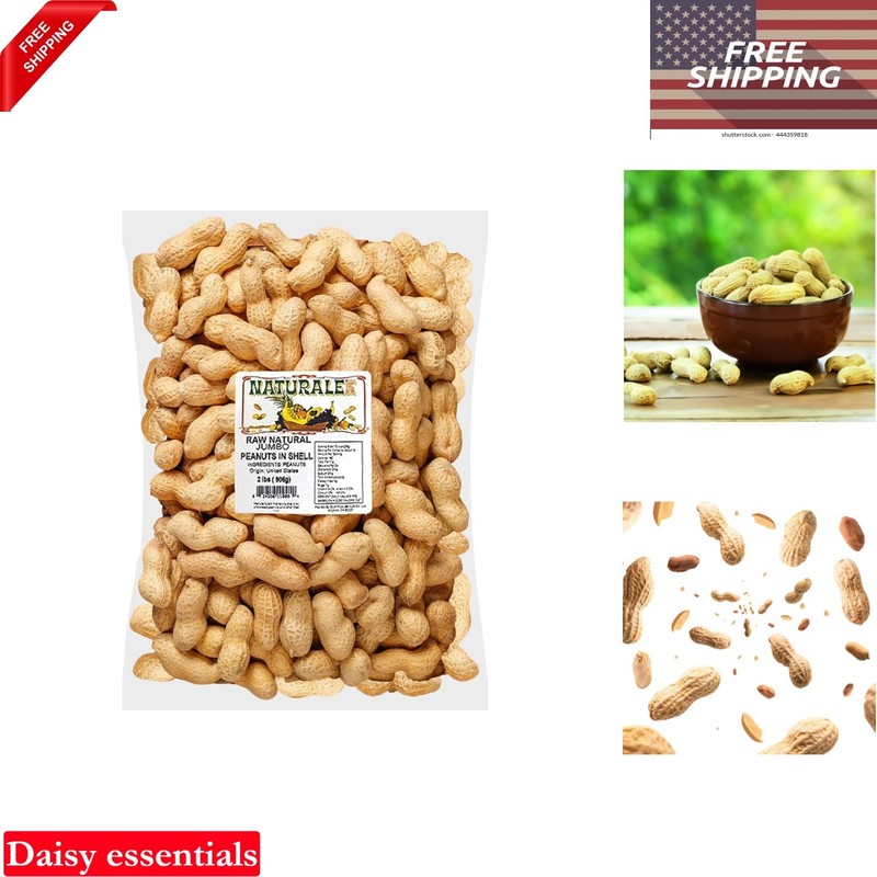 Raw In Shell Peanuts 2 lbs Unsalted Natural Snack Cooking Wildlife Feed