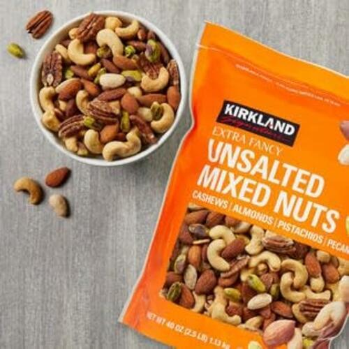 Kirkland Signature Extra Fancy Unsalted Mixed Nuts, 2 Jars (2.5 LB) gallery