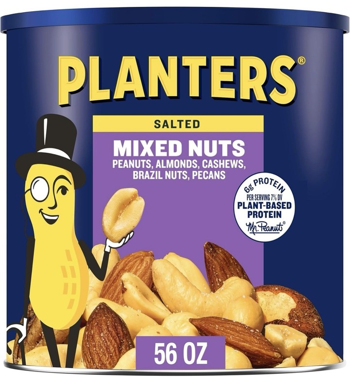 Salted Mixed Nuts, Peanuts, Almonds, Cashews, Brazil Nuts and Pecans, Party Snac