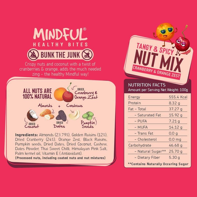 Eat Anytime Trail Mix Nuts & Dry Fruits with Cranberry Orange Zest Healthy 200g gallery