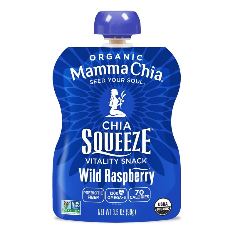 Mamma Chia Organic, Wild Raspberry Chia Squeeze, 3.5 oz, 24 Count Pouches 6 gallery