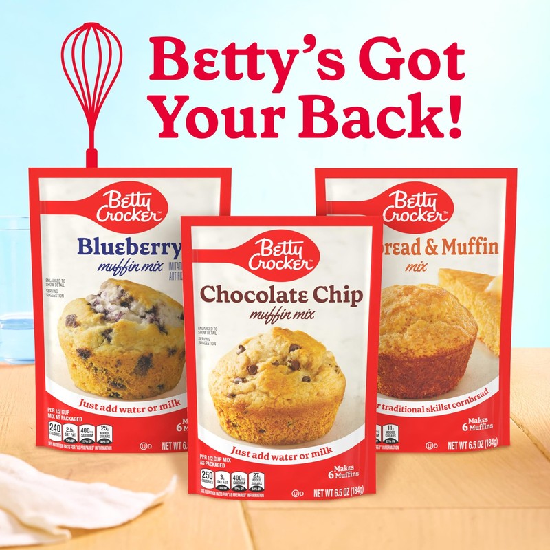 Betty Crocker Banana Nut Muffin Mix, Made With Walnuts, 6.4 Ounce (Pack of 9) gallery