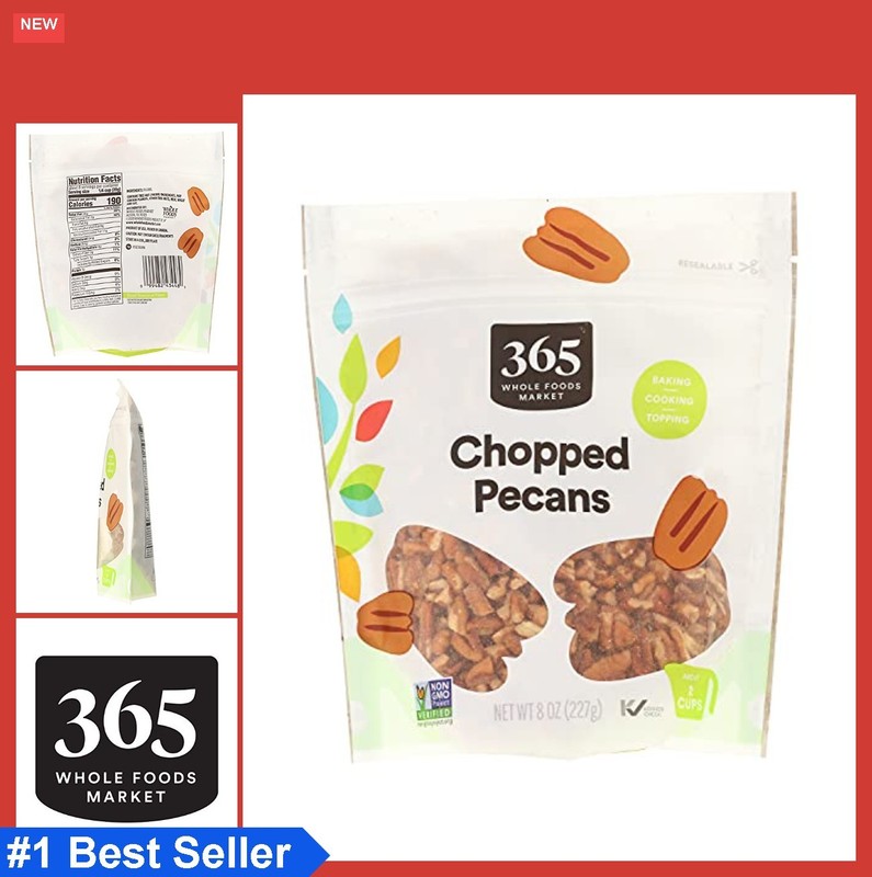 Chopped Pecans 8 Ounce Bag Pre Chopped No Sugar Added Baking Cooking