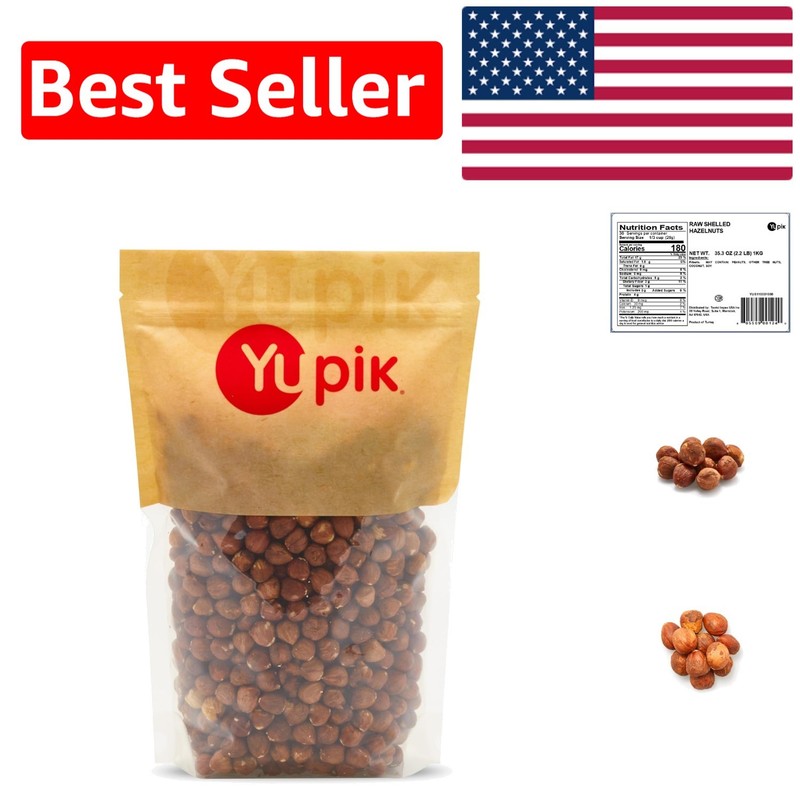 Raw Shelled Hazelnuts 2.2 lb - Natural Texture & Sweet Flavor for All Recipes